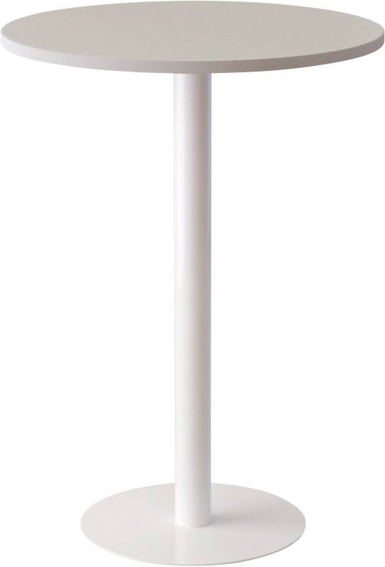 meet powered by PAPERFLOW Stehtisch Melamin Weiß Weiß 800 x 800 x 1.100 mm
