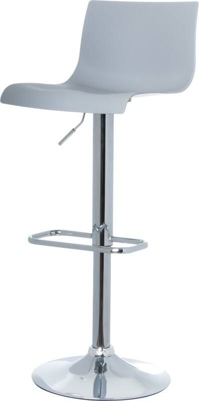 meet powered by PAPERFLOW Barhocker Kunstleder Ohne Armlehnen Grau Sacramento  2 Stück