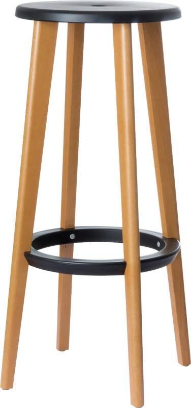 meet powered by PAPERFLOW Barhocker Ohne Armlehnen Schwarz Woody  2 Stück