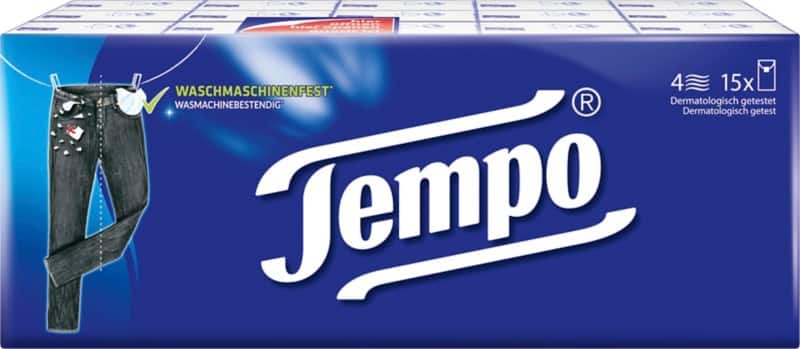 Tempo Taschentücher 4-lagig 15 Stück à 10 Blatt