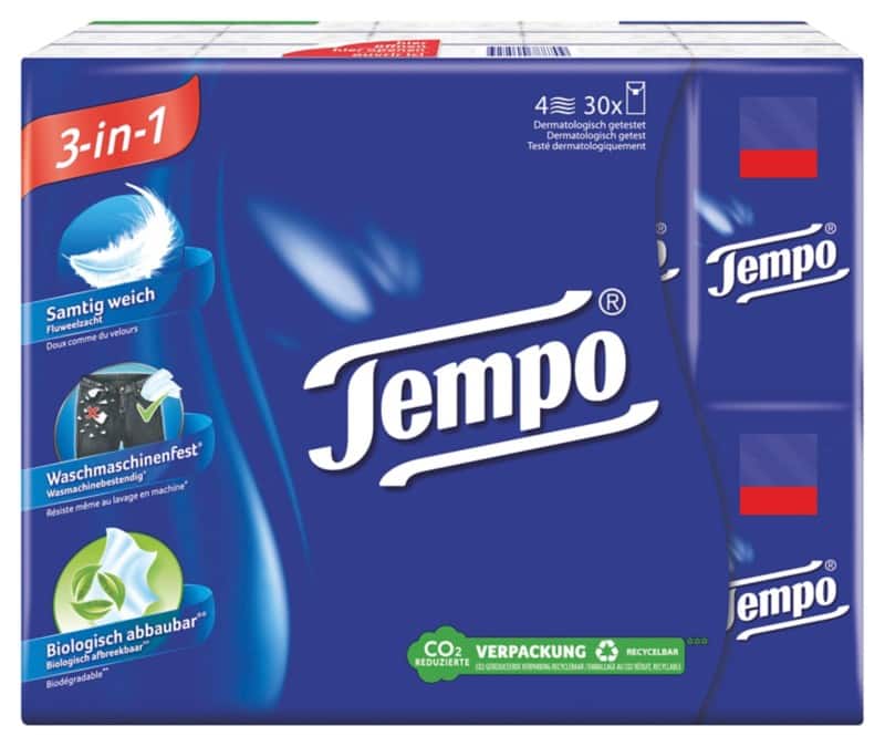 Tempo Taschentücher 4-lagig 30 Stück à 10 Blatt