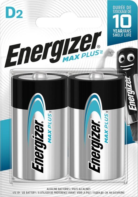 Energizer D Alkali-Batterien Max Plus LR20 1,5 V 2 Stück