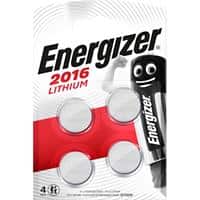 Energizer Knopfzellen CR2016 3 V Lithium 4 Stück