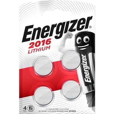 Energizer Knopfzellen CR2016 3 V Lithium 4 Stück