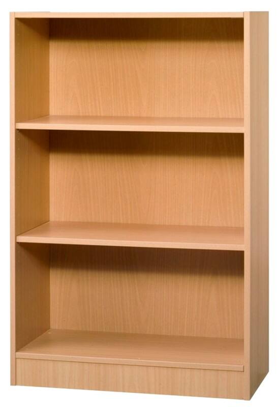 Hammerbacher Melaminharzbeschichtete Spanplatte Regal 2 Fachböden 800 x 400 x 1.270 mm Braun Buche