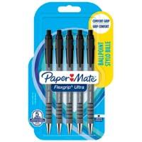 Papermate FlexGrip Ultra Kugelschreiber Schwarz Mittel 0.5 mm 5 Stück