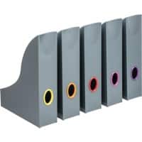 DURABLE Stehsammler Varicolor Polystyrol Grau 7,3 x 24,1 x 30,6 cm 5 Stück