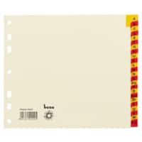 Bene Kartonregister 93403 DIN A4 Chamois 24-teilig 2-fach Karton A - Z