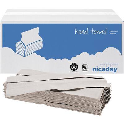 Niceday Falthandtücher Standard 1-lagig C-falz Naturell 20 Stück à 200 Blatt