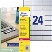 AVERY Zweckform Typenschildetiketten L6133-20 Rechteckig Silber 20 Blatt à 24 Etiketten