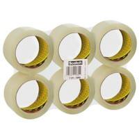 Scotch Verpackungsklebeband Transparent 50 mm (B) x 66 m (L) Gummi 371 6 Rollen