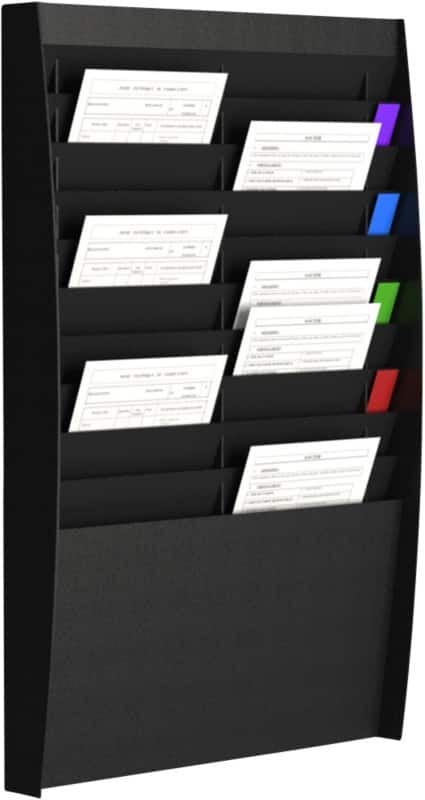 Paperflow DIN A4 Prospektständer Schwarz A4V2x10.01 54,4 (B) x 86,5 (H) cm 20 Fächer