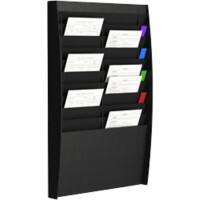 Paperflow wandmontierbarer Organizer Prospektständer DIN A4 544 x 106 x 865 mm Schwarz