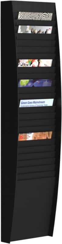 Paperflow DIN A4 Prospektständer Hängend Schwarz A4V1X25.01 27,3 (B) x 112 (H) cm 25 Fächer