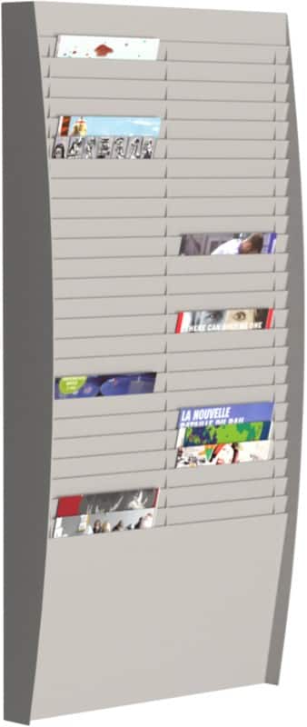 Paperflow Prospektständer 50 Fächer Grau 54,4 x 112 cm