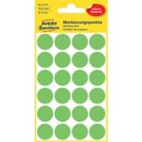 AVERY Zweckform 3174 Markierungspunkte Spezial Leuchtendes Grün 18 x 18 mm 4 Blatt à 24 Etiketten