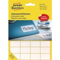 AVERY Zweckform 3319 Multifunktionsetiketten Weiß 29 x 18 mm 30 Blatt à 32 Etiketten