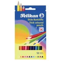 Pelikan Dicke Buntstifte BSD12DN Farbig sortiert 12 Stück