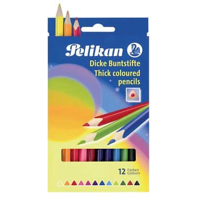 Pelikan Dicke Buntstifte Dick BSD12DN Farbig sortiert 12 Stück