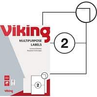 Viking Universaletiketten 1005945 Selbsthaftend Spezial Weiß 210 x 148 mm 100 Blatt à 2 Etiketten