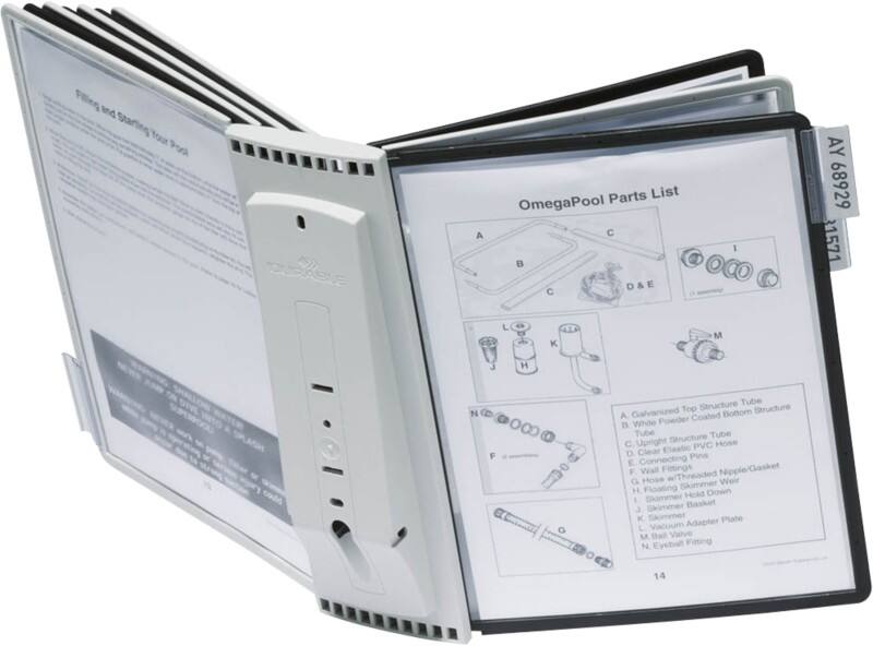 DURABLE Sherpa Sichttafelsystem 10 Flächen DIN A4 Wandmontage PA (Polyamid) Schwarz