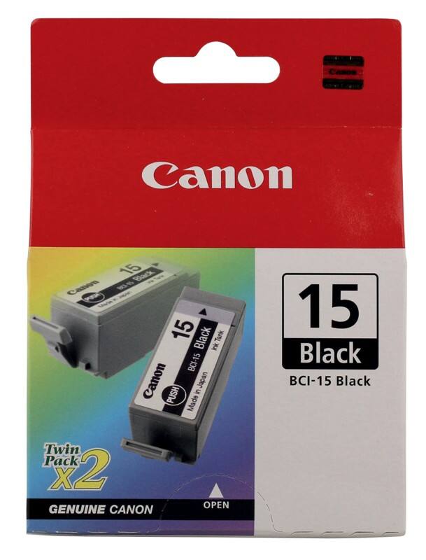 Canon BCI-15BK Original Tintenpatrone Schwarz Duopack 2 Stück