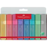 Faber-Castell Pastel 46 Textmarker Farbig Sortiert Extra Breit Keilspitze 1 - 5 mm 8 Stück