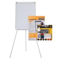 Bi-Office Flipchart-Präsentations-Set Freistehend Kunststoff 70 (B) x 100 (H) cm Weiß