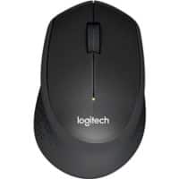 Logitech B330 Silent Plus Kabellose Optische Maus für Rechtshänder 3 Tasten 2,4 GHz Schwarz