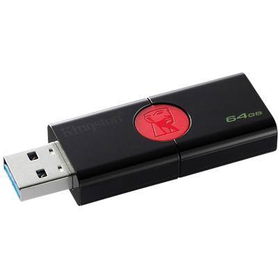 Kingston USB 3.0 USB-Stick DataTraveler 106 64 GB Schwarz, Rot
