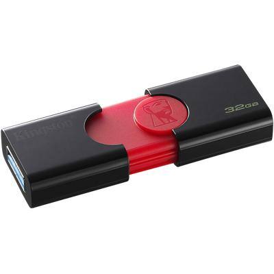 Kingston USB-Stick DT106 32 GB Schwarz, Rot