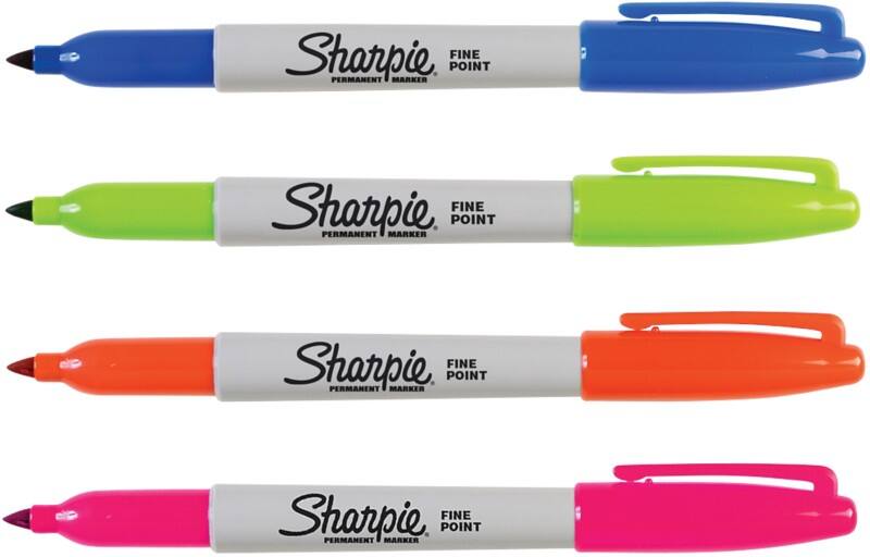 Sharpie Fun Permanentmarker  Fein Rundspitze  -   Farbig sortiert 4 Stück