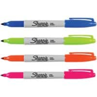 Sharpie Fun Permanentmarker Fein Rundspitze 1 mm Farbig sortiert 4 Stück