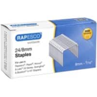 Rapesco Heftklammern 24/8 S24807Z3 Verzinkter Stahl Silber 5000 Heftklammern