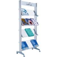 Paperflow DIN A4 Prospektständer Silber 12A4TT.35 720 (B) x 385 (T) x 1.678 (H) mm