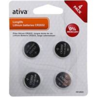 Ativa Knopfzellen CR2032 3 V Lithium 4 Stück