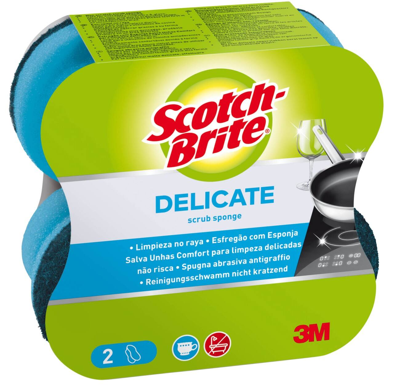 Scotch-Brite Schwamm Comfort Fingernagelschonend 2 Stück