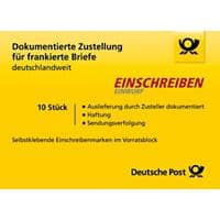 Deutsche Post Einschreiben-Label Einwurf 2,35 € Deutschland 10 Stück