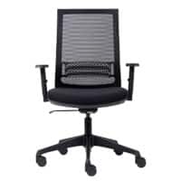 euroseats Bürostuhl Synchronmechanismus Stoff, Netzstoff Schwarz 100 kg Canillo Netz