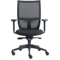 Euroseats Bürostuhl mit höhenverstellbarem Sitz Curve Stoff Netz Schwarz