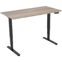 euroseats Sitz-Stehschreibtisch Robson 2-Motoren Schwarz 1.600 x 800 x 620 - 1.250 mm