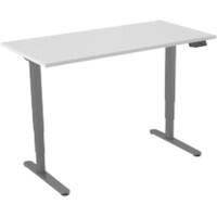 euroseats Sitz-Stehschreibtisch 2-Motoren Grau 1.600 x 800 x 620 - 1.250 mm