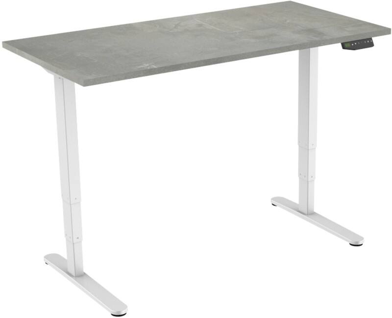 euroseats Sitz-Stehschreibtisch Rechteckig Beton T-Fuß 1.600 (B) x 800 (T) x 1.275 (H) mm Metall