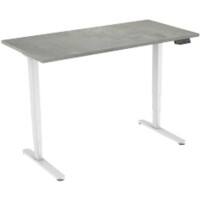 euroseats Sitz-Stehschreibtisch Rechteckig Beton T-Fuß 1.600 (B) x 800 (T) x 1.275 (H) mm Metall