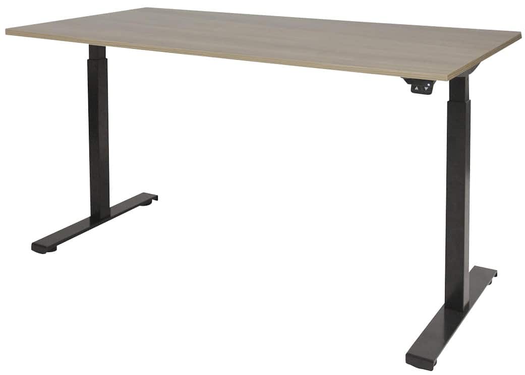 Schaffenburg Dextro Basic Sitz-Stehschreibtisch Eiche T-Fuß 1.600 (B) x 800 (T) x 705 (H) mm Melamin