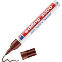edding 3000 Rundspitze Permanentmarker Mittel Rundspitze 1,5 - 3 mm Braun Nachfüllbar