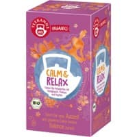 TEEKANNE Organics Calm & Relax Bio Koffeinfrei Tee Apfel, Kamille, Orange, Pfefferminze, Rooibos, Zimt 20 Stück à 1.8 g