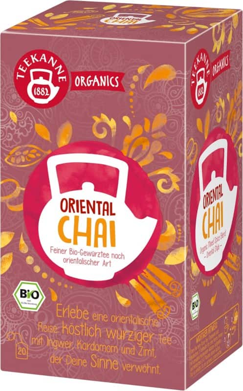 TEEKANNE Organics Oriental Chai Bio Koffeinfrei Tee Kräutertee 20 Stück à 1.8 g