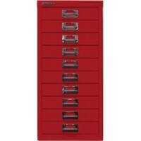 Bisley Schubladenschrank 10 Schübe Kardinal Rot 279 x 380 x 590 mm