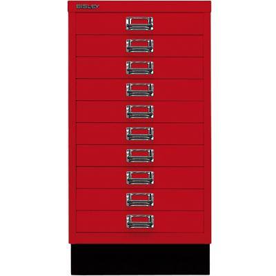 Bisley Schubladenschrank 10 Schube Kardinal Rot 349 X 432 X 670 Mm